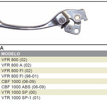 Leva Frizione Sx Honda VFR 800 - CBF 1000 - VTR - CBR 1100 [72121]